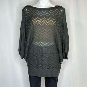 Roommates Knit Slit Sleeve Batwing Top, 3X